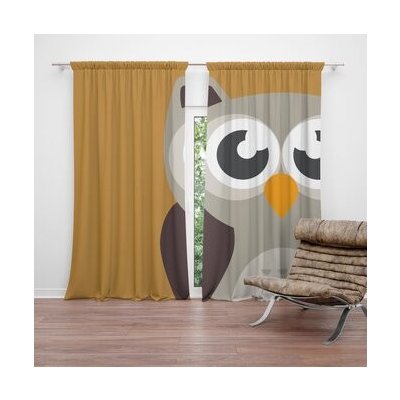 Sablio Závěs Kreslená sova: 2ks 140x250cm – Hledejceny.cz