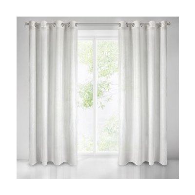 Dekorační záclona s leskem s kroužky NORA bílá 140x250 cm (cena za 1 kus) MyBestHome – Hledejceny.cz