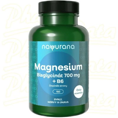 Nayurana Magnesium Bisglycinát 700 mg+B6 150 kapslí – Hledejceny.cz