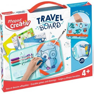 MAPED Cestovní/Výtvarný kufřík MAPED Creativ Travel Board Hry a kreslení se zvířátky – Zboží Mobilmania