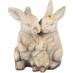 Béžovo hnědá dekorativní figurka králíčci rodinka 26*18*33 cm – Hledejceny.cz