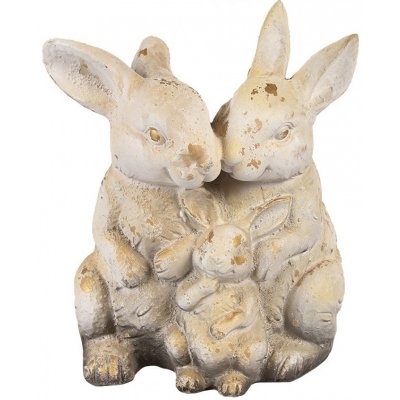 Béžovo hnědá dekorativní figurka králíčci rodinka 26*18*33 cm – Hledejceny.cz