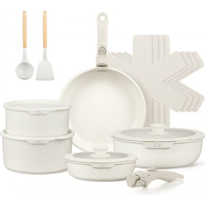 CS SOLINGEN Sada nádobí s nepřilnavým povrchem 17 ks BREEZE krémová CS-099169 – Hledejceny.cz