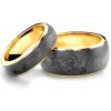Prsteny Savicki Snubní prsteny karbon žluté zlato půlkulaté SAVGC9 6 GC9 10