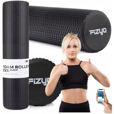 Válec s výstupky Fizyo 60 cm x 15 cm černý, zlatý – Zbozi.Blesk.cz