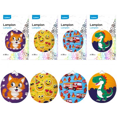 Lampion 25cm kulatý dětský LUMA mix 3 – Zboží Dáma
