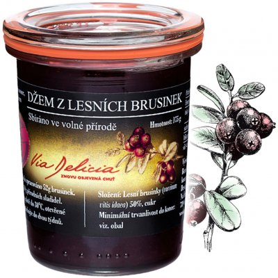 Via Delicia Džem z lesních brusinek 175 g – Zbozi.Blesk.cz