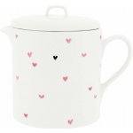 Bastion Collections Keramická White Rose Little Hearts 1 l růžová barva keramika – Hledejceny.cz