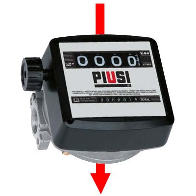 Mechanický průtokoměr na olej K44 PIUSI Směr toku: C - shora dolů ↓ | Zboží Auto