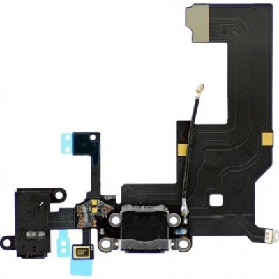 Apple iPhone 5 - Nabíjecí Konektor + Mikrofon + Jack Konektor PCB Deska (Black), Black – Zboží Mobilmania