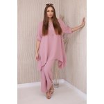 Fashionweek elegantní souprava košile a kalhoty ze vzdušného materiálu K1025 růžová – Zboží Dáma