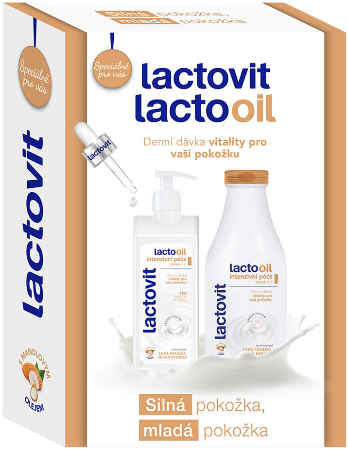 LACTOVIT Lactooil sprchový gel 500 ml + tělové mléko 400 ml