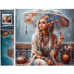 NORIMPEX Diamantové malování Dívka s deštníkem 30 x 40 cm – Sleviste.cz