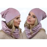 Fashionweek dámský velurový set čepice + trubička-šála ZIZI-BV světle růžová – Hledejceny.cz
