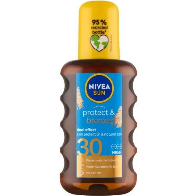 NIVEA Olej na opalování ve spreji Protect & Bronze SPF30 200 ml – Zboží Dáma