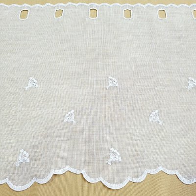 Vitrážová záclona TULIPÁNY MINI BÍLÉ 90 cm – Hledejceny.cz