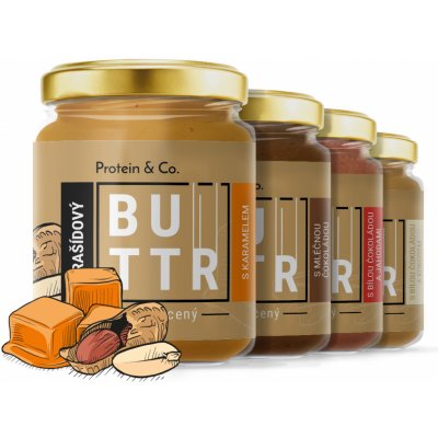 Protein&Co ochucený arašídový krém 4 x 330 g – Hledejceny.cz