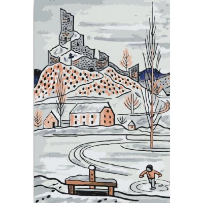 MALUJEŠ Malování podle čísel - JOSEF LADA - BRUSLAŘ NA RYBNÍKU Rozměr: 60x90 cm, Rámování: vypnuté plátno na rám – Zboží Mobilmania