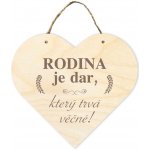 Woody Crafts Cedulka - Rodina je dar, který trvá věčně – Hledejceny.cz