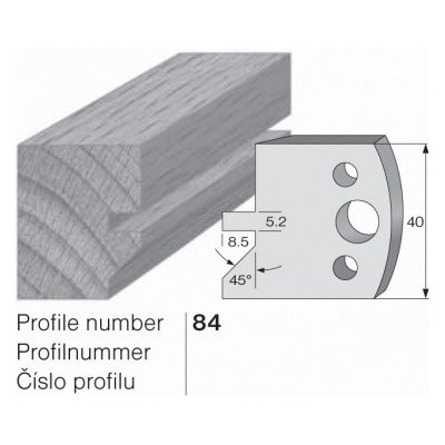 Nůž profilový č. 84 SP do frézovací hlavy 40 x 4 mm PILANA – Zboží Mobilmania