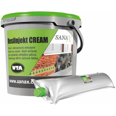 Sanax ResiInjekt Cream | Injektážní krém pro sanaci vlhkého zdiva - WTA | 5 l – Zboží Mobilmania