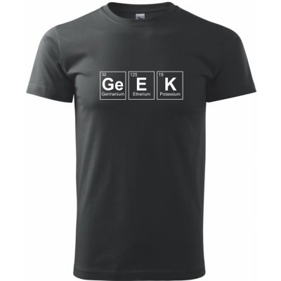 Geek periodická tabulka Klasické pánské triko černá – Zboží Mobilmania