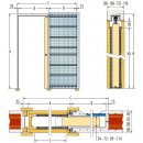 Stavební pouzdro ECLISSE jednokřídlé 900mm do zdi