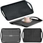 Kesper Servírovací tác plastový protiskluzový černý 45,5x32cm – Zboží Dáma