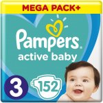 Pampers active baby 3 152 ks – Sleviste.cz