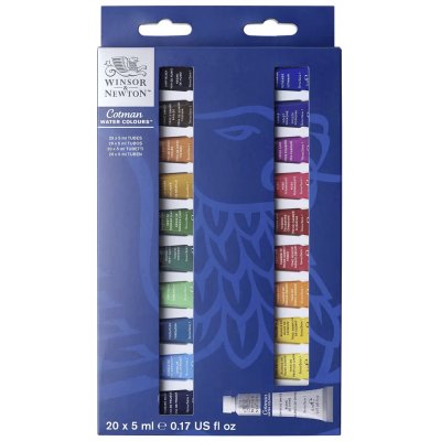 Winsor & Newton Cotman Sada akvarelových barev, 20 ks 390665 – Zboží Mobilmania