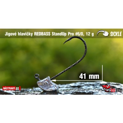 NASTRAHY.cz Neváznoucí jigová hlavička REDBASS StandUp Pro Sickle #6/0 43 mm 12 g 5 ks – Zboží Dáma
