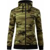 Dámská mikina Malfini Camo Zipper C20 camouflage green