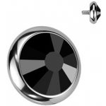 Šperky4U náhradní kamínek k labretě titan závit TIT1076-03K – Zboží Mobilmania