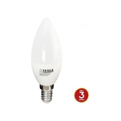 Tesla LED CL140540-4, žárovka CANDLE svíčka, E14, 5W, 230V, 470lm, 15 000h, 4000K studená bíl – Zboží Mobilmania