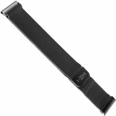 FIXED síťovaný nerezový řemínek Mesh Strap s Quick Release, 18mm, černá FIXMEST-18MM-BK