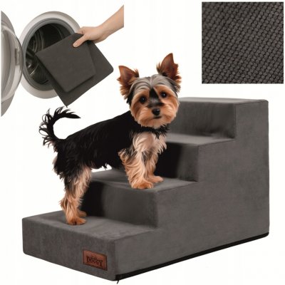Doggy Schody pro psa SAVOY šedé S výška 30 cm 3 schody – Hledejceny.cz