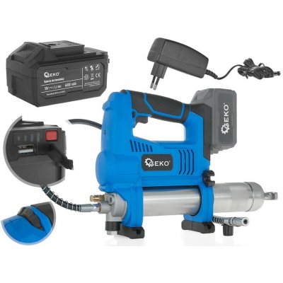 GEKO Akumulátorová maznička s baterií a nabíječkou 4,0Ah 61871 G80657 – Zboží Mobilmania