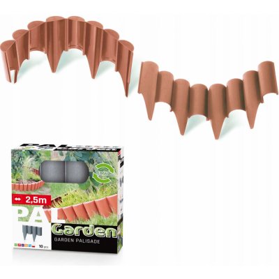 Gardenplast Zahradní palisáda Palgarden 12,5 cm / 2,5 m hnědá 10 ks – Sleviste.cz