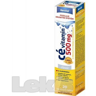 Revital Cé vitamin 500 mg 20 šumivých tablet – Zboží Mobilmania