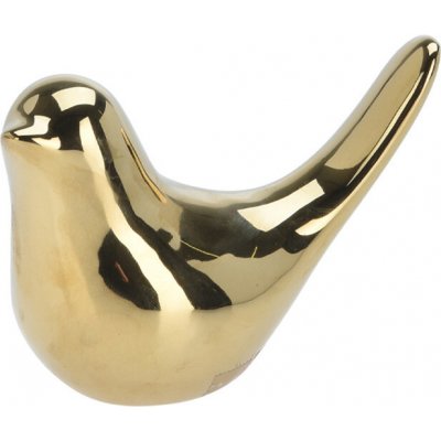 H&L Dekorace Bird 10cm, zlatá, pohled nalevo – Hledejceny.cz