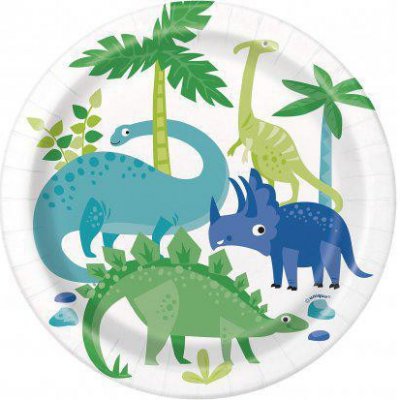 Unique Talířek papírový EKO - Dino 18cm/8ks – Zbozi.Blesk.cz