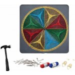 RealG RealG RC-K-158 Kreativní sada na String Art 40 × 40 cm geometrický kruh – Zbozi.Blesk.cz