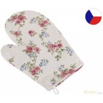 Bellatex Kuchyňská chňapka pnoucí růžička - růžová, béžová, zelená chňapka 28x18 cm – Hledejceny.cz