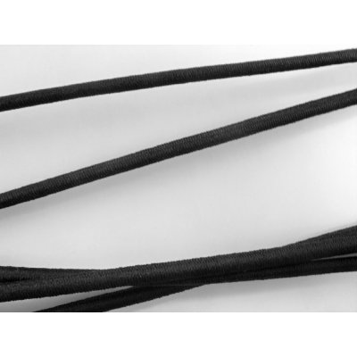 Bundová kulatá pruženka - černá - průměr 0,3 cm – Zboží Dáma