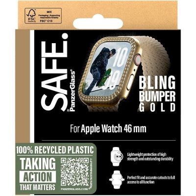 PanzerGlass SAFE Apple Watch 10 46mm bumper třpytivě zlatý rámeček SAFE95913 – Zboží Živě