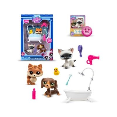 Littlest Pet Shop Koupelnový Set 3 Figurky – Zboží Dáma