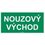 Úniková cesta - bezpečnostní tabulka s dírkami, plast 2 mm 200x100 mm – Sleviste.cz