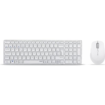 Set klávesnice a myši Rapoo 9700M set, bílý - CZ/SK (6940056115447)