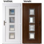 Soft Vchodové dveře 010 INOX Zlatý dub / Bílá pravé 98 x 198 cm – Hledejceny.cz