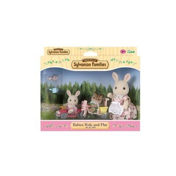 Sylvanian Families Mamka bílý králík s hrajícími si mláďaty EPOCH